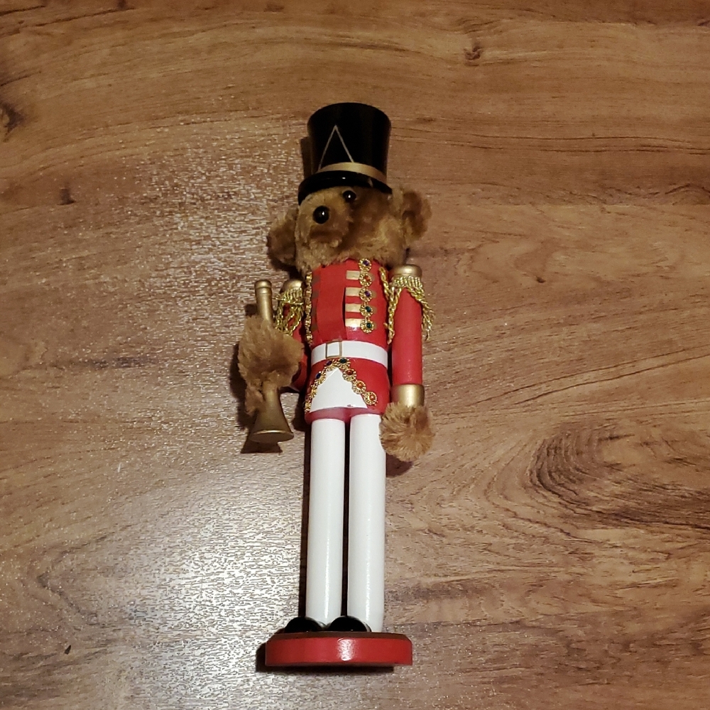 Red and White Toy Soldier Bear Nutcracker